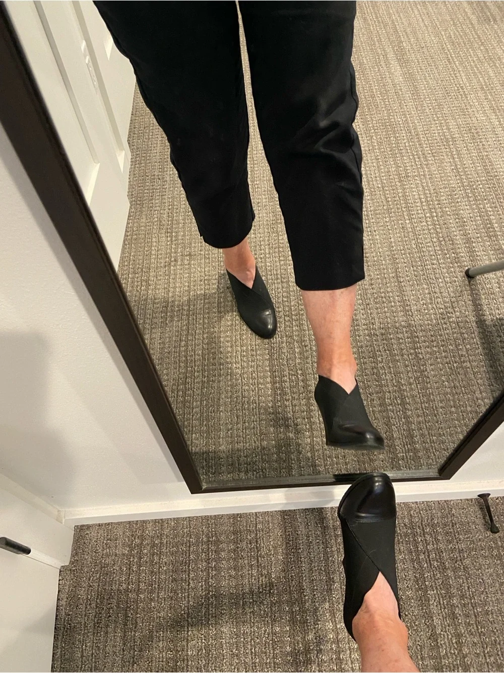 Donald J. Pliner Black Wedge Booties